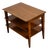 1960s Mid Century Modern Table Solid Wood End Side Nightstand 3 Tier Vintage Rectangular For Sale