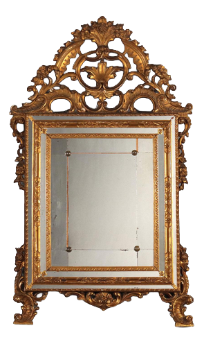 Carved and Gilded Baroque Style Mirror