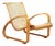 Mid-Century Modern Bentwood and Wicker Lounge Chair, Italy, 1960s For Sale