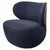2000 - 2009 Bao Swivel Chair in Navy and Chocolate Leather by Walter Knoll For Sale - Image 5 of 5