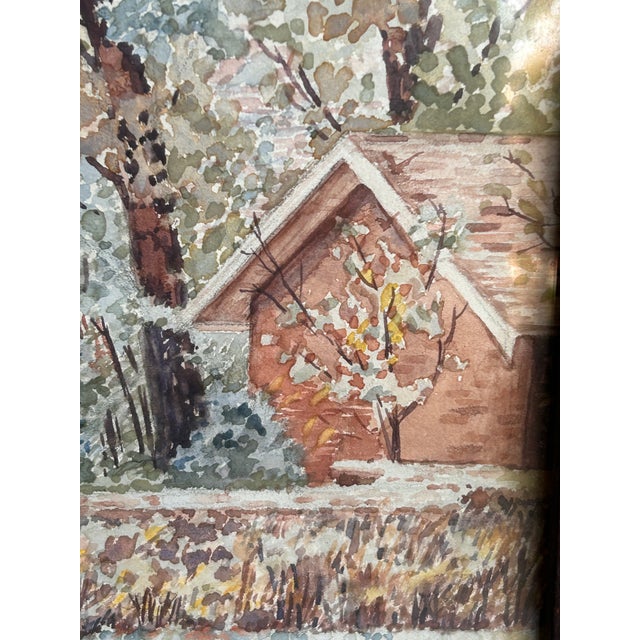 Early 20th Century Antique 1920's Signed Watercolor Painting by Mildred Ayling Parker, Framed For Sale - Image 5 of 10