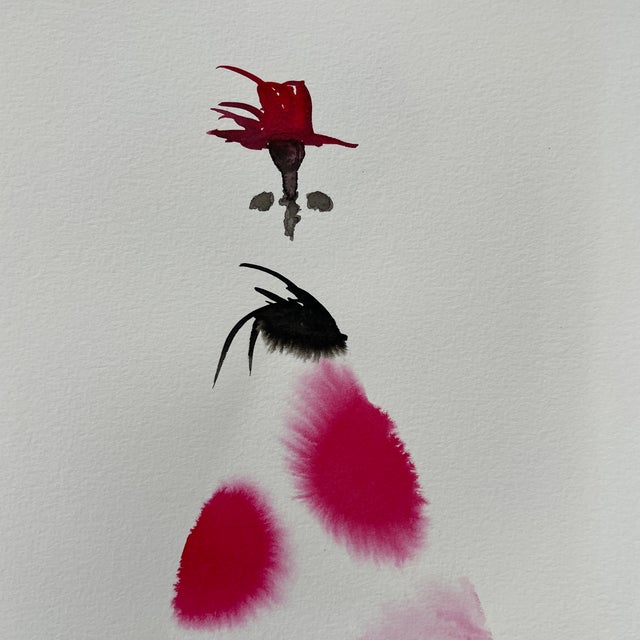 Contemporary Ink Wash Dress by Jo Baskerville For Sale - Image 3 of 12