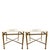 Jerome Side Tables in Reed Brass Finish by Michael Taylor, Set of 2 For Sale - Image 4 of 4