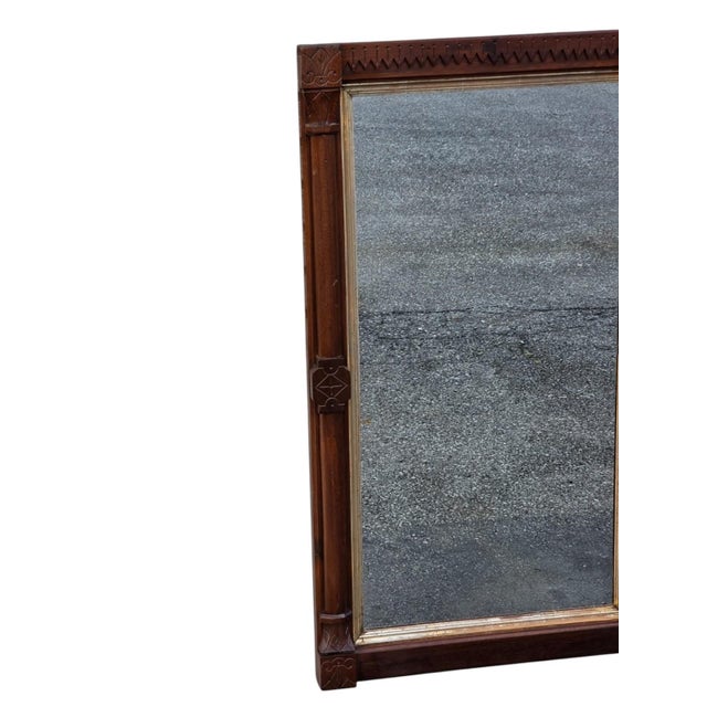19th Century American Victorian Walnut Mirror. For Sale - Image 4 of 17