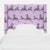 Cloth & Company Red from Scalamandre crafted by Cloth & Company Hudson Twin Headboard, Purple Animal Print For Sale - Image 4 of 7