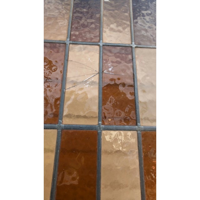 Pair of Antique Stained Glass French Doors Tall 95"h Door Set For Sale - Image 10 of 18