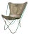 Hammered + Welded Patchwork Steel Butterfly B K F Chair For Sale