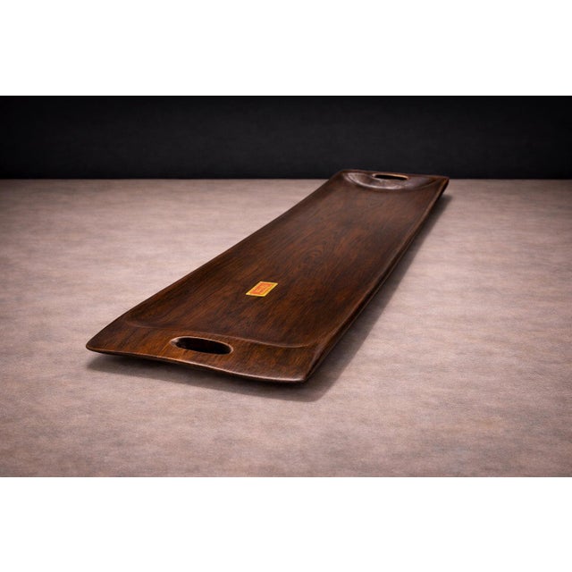 Brazilian Mid-Century Modern Tray in Rosewood, Jean Gillon, 1960s For Sale In New York - Image 6 of 9
