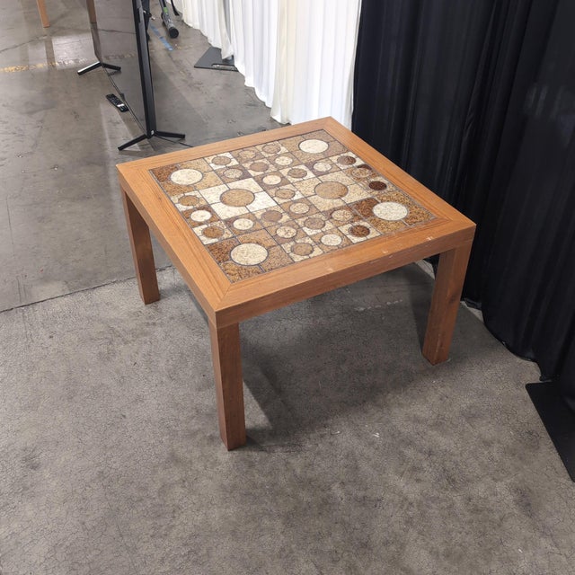 Mid-Century Modern 1970s Centrum Møbler Danish Modern Teak and Ceramic Tile Coffee Table For Sale - Image 3 of 6