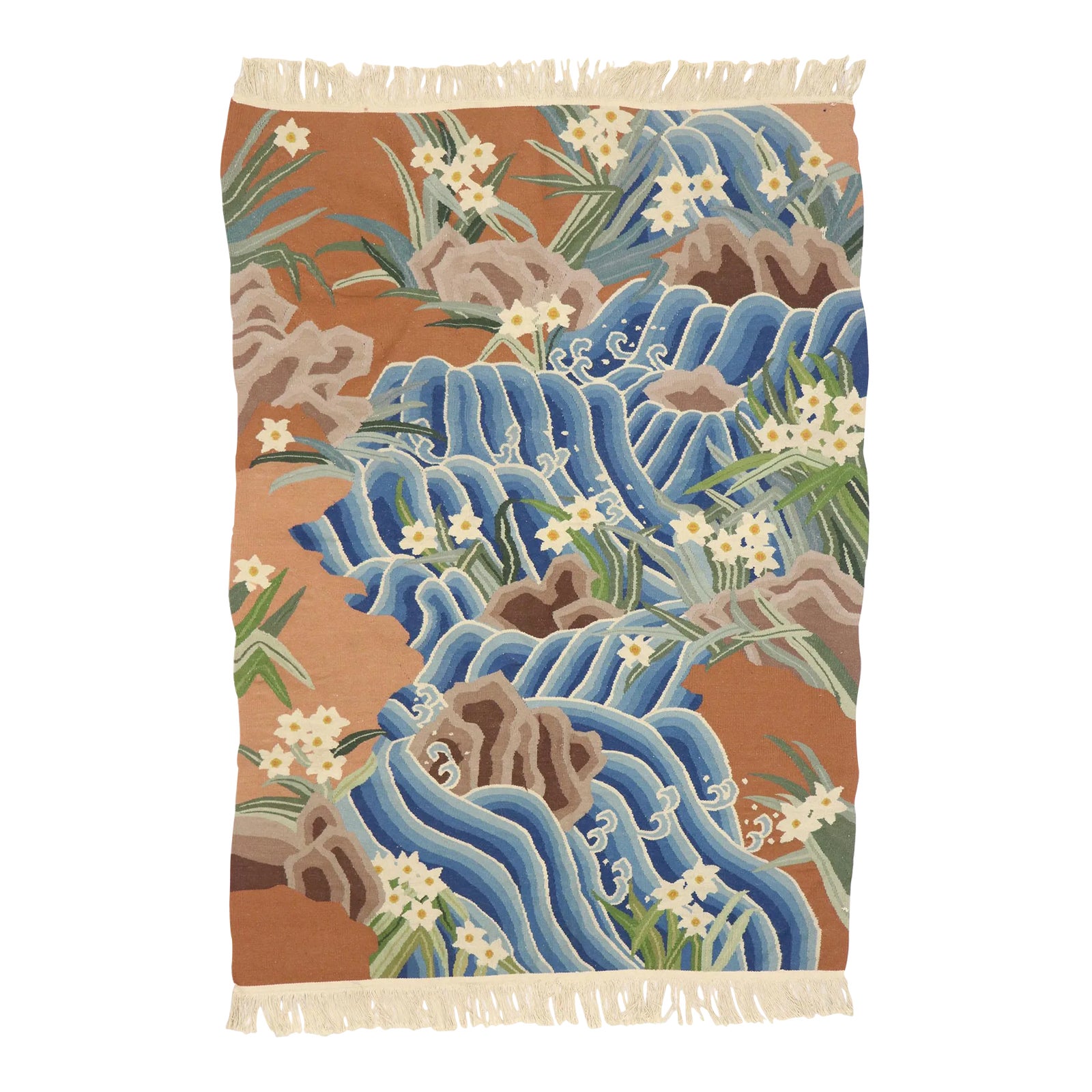 Vintage Japanese Kilim Rug, 04'03 X 05'10 | Chairish