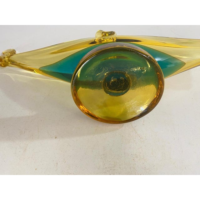 Art Glass Ashtray in Venice Gondola Shaped Italy, 1970 For Sale - Image 3 of 14