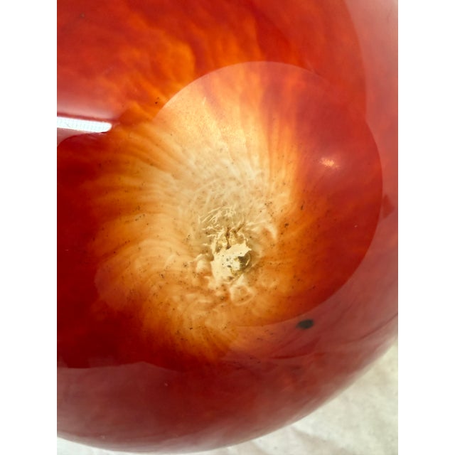 Cohn-Stone Studios Amber Hand Blown Glass Bowl For Sale - Image 12 of 12