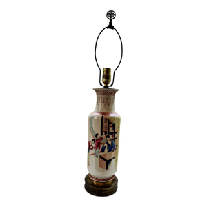 1950’s Chinese Chinoiserie Famille Rose Table Lamp