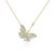 Metal Nina Zhou Aquamarine Diamond Butterfly Pendant Necklace in 14k White Gold For Sale - Image 7 of 10