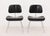 Pair of Charles and Ray Eames for Herman Miller DCM Ebonized Molded Plywood Chairs, with chrome-plated metal bases and...