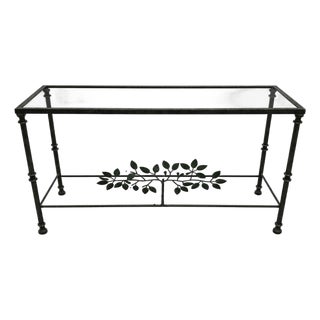 1960s Giacometti Style Console Table With a Verdigris Patina Finish For Sale