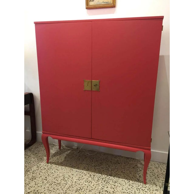 Wood Stunning Maison Jansen Two-Door Cabinet For Sale - Image 7 of 8