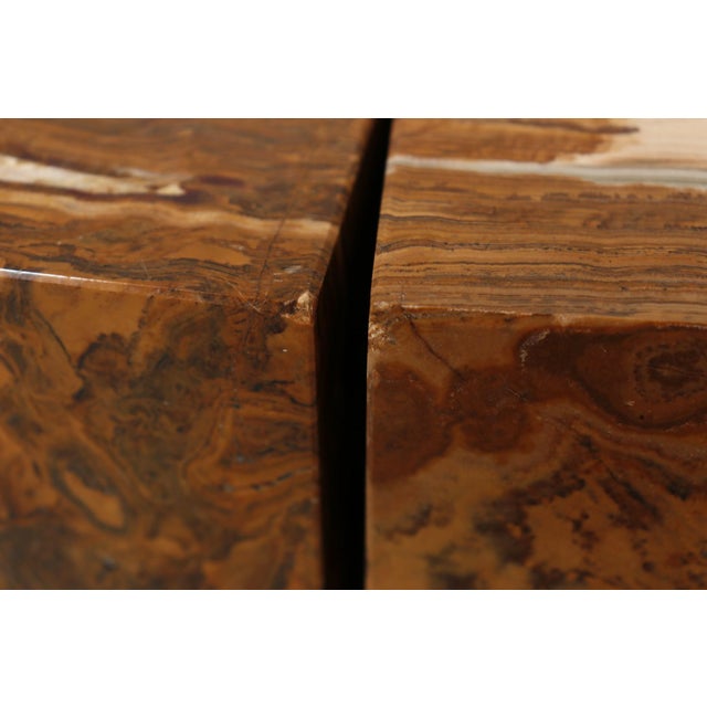 Late 20th Century Cube Onyx Bookends, a Pair For Sale - Image 5 of 6