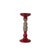 Modern Red Candle Holder with Wood Accent (Set of 3) For Sale - Image 3 of 4