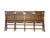 Campaign Vintage Four-Seat Folding Slatted Wood Bench, Theater, Waiting Room & Industrial Style Seating For Sale - Image 3 of 10