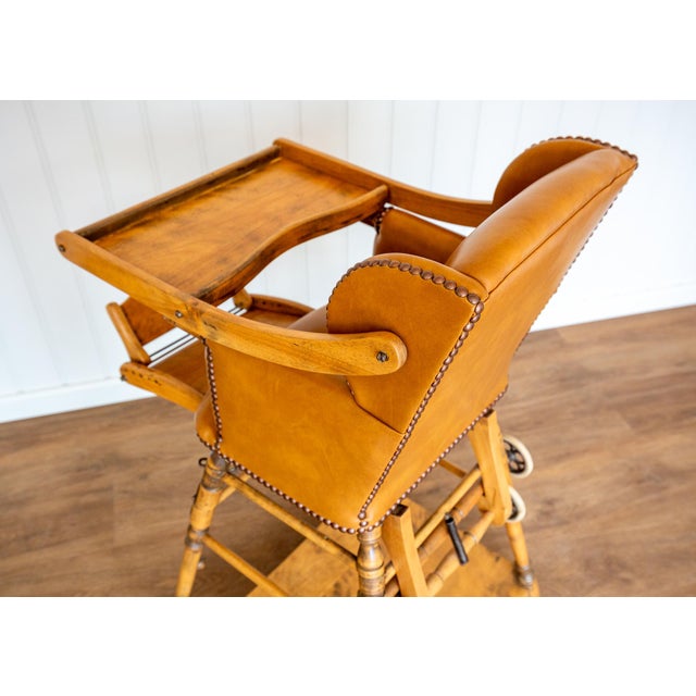 Mid-Century Modern Childrens Metamorphic Highchair Buggy Early Learner, 1930s For Sale - Image 9 of 18