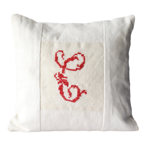 French Linen Petite Baby Pillow "C"