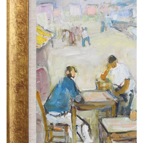 Alberto Chiancone, Sailors, 1960s, Oil on Canvas For Sale - Image 11 of 16
