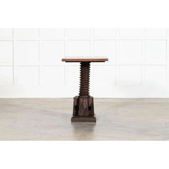 French Elm Corkscrew Side Table, 1900s For Sale - Image 10 of 14