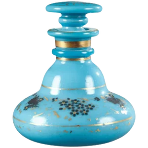 Charles X Blue Opaline Perfume Bottle