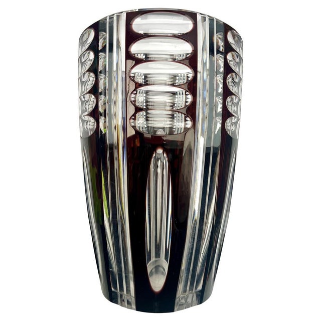 Crystal Vase from Val Saint Lambert, Belgium, 1950s For Sale - Image 6 of 10