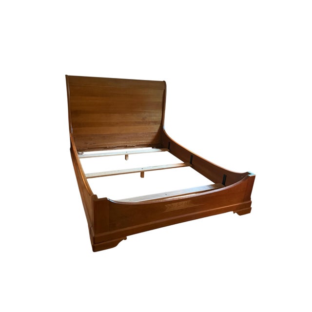 Brown Stickley Queen Sleigh Bed; LaRochelle Solid Cherry; Highly Collectible, Maker’s Mark, Discontinued For Sale - Image 8 of 16