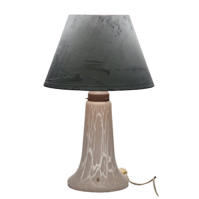 Hollow-footed glass table lamp made by Peill & Putzler in the 1970s. Their unique patterning awareness of light patterns...