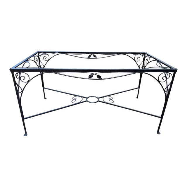 1930s Early Salterini Iron Patio Table Base, Attributed For Sale