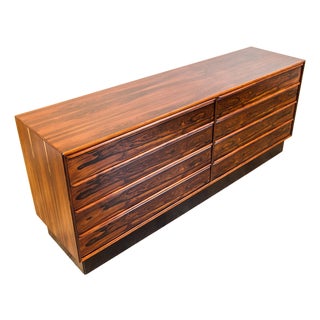 Refinished Scandinavian Rosewood Lowboy Dresser by Westnofa For Sale