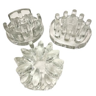 Glass Food or Tea Warmers, Germany, 1970s, Set of 3 For Sale