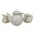 1940s Lenox Hawthorne White Tea Set- 3 Pieces For Sale