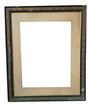 Large Early 20th Century Black and Gold Frame