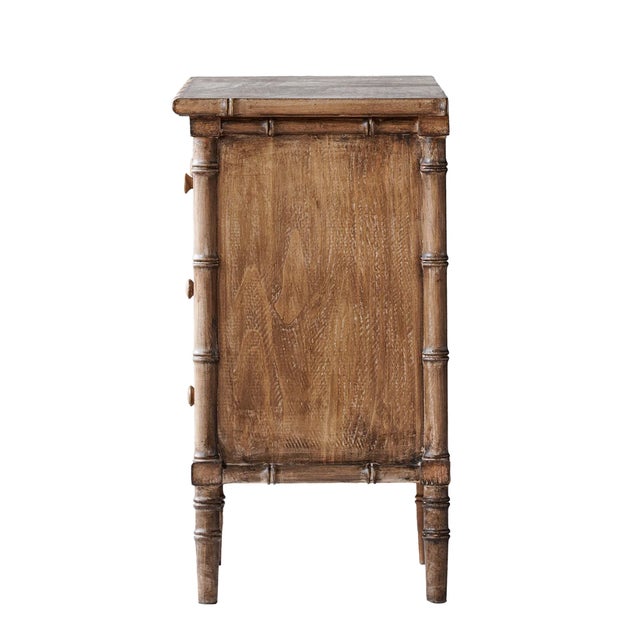Matthew Izzo Home Faux Bamboo Three Drawer Dresser For Sale - Image 4 of 6