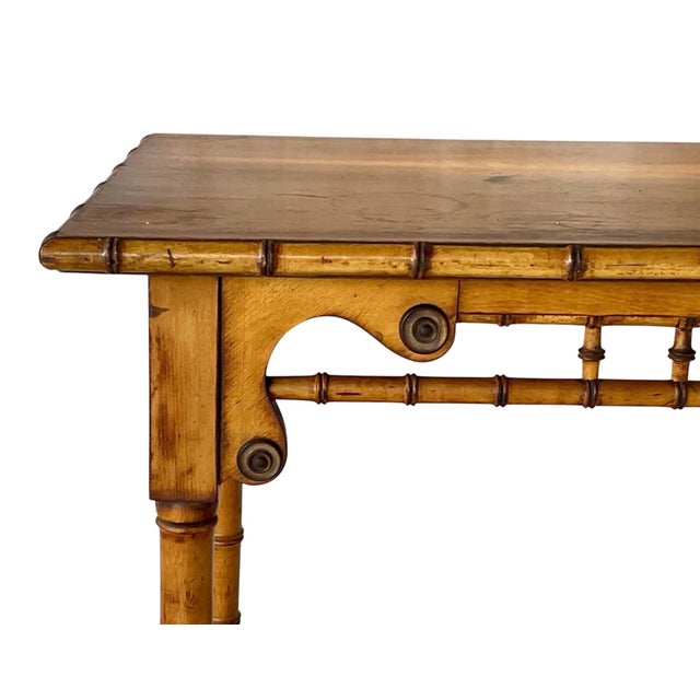 Victorian Faux Bamboo Side Table by r.j. Horner, New York For Sale - Image 10 of 14