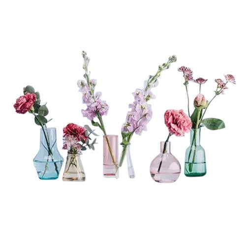 An arrangement of flowers in pastels in glass vases (Photo by Knape/Getty). As an authorized Getty Images Gallery partner,...