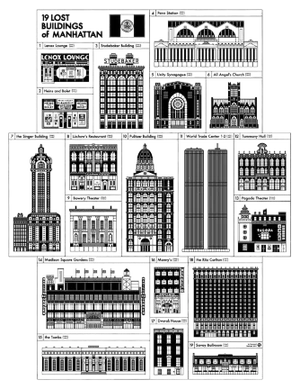 Demolished Buildings of Manhattan Poster