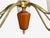 Brass Swedish Modern, Chandelier, Brass, Mahogany, Glass, Sweden, 1940s For Sale - Image 8 of 11