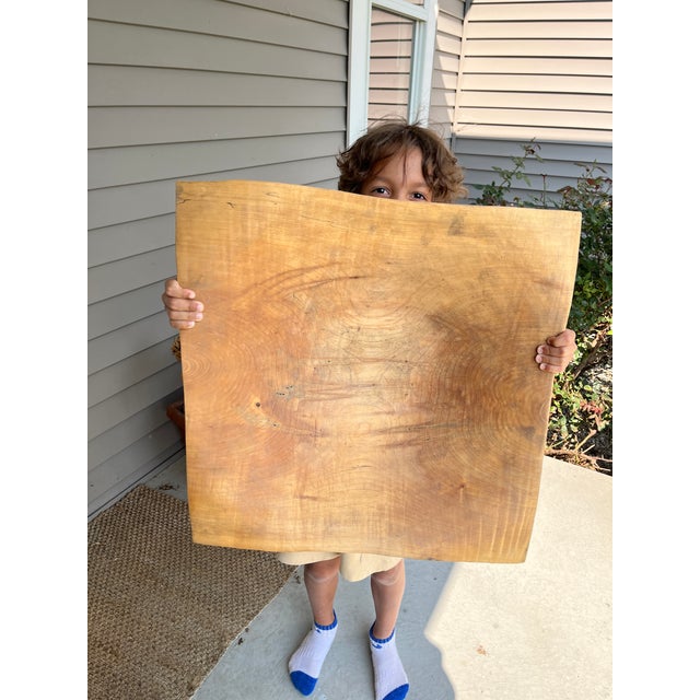 American Vintage Early Don Stinson Tamworth Ontario Canada Massive Hand Carved Natural Wood Bowl Sculpture 22" For Sale - Image 3 of 12