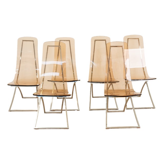 CH4 Chairs attributed to Edmond Vernassa, 1970s, Set of 6 For Sale