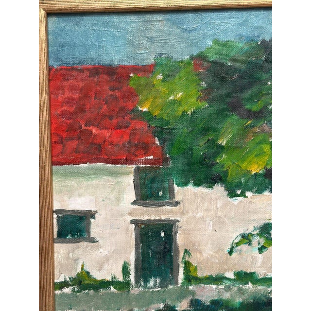 Karl Bertil Lundh, Tree by House, 1960s, Oil on Canvas, Framed For Sale - Image 11 of 13