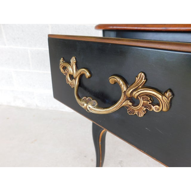 Late 20th Century Kindel French Louis XV Style Writing Desk 48"w For Sale - Image 5 of 18
