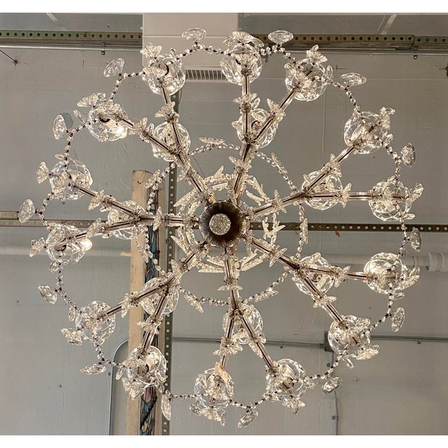 Early 20th Century Restored Large Scale Marie Therese Crystal Chandelier For Sale - Image 9 of 11