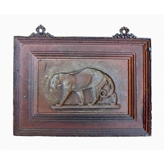 Bronze Bas Relief of Panther Merchant attributed to Attribué à Antoine-Louis Barye For Sale - Image 4 of 5