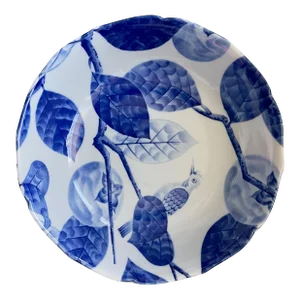 Vintage Blue and White Ceramic Bowl