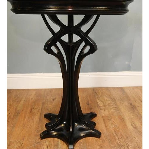 Art Nouveau Drinks Table with Dom Perignon-Engraved Silver-Plated Ice Bucket For Sale - Image 5 of 10